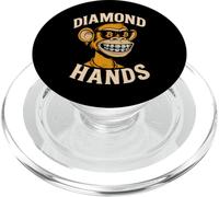 Bitcoin HODL Monkey Diamond Hands PopSockets PopGrip for MagSafe