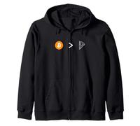 Bitcoin is greater than pizza Zip Hoodie