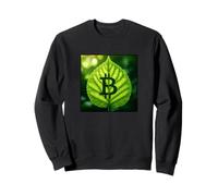 Bitcoin Leaf Tree Forest Green Life Nature Sweatshirt