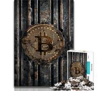Bitcoin Logo 1000 Piece Jigsaw Puzzles for Adults,Challenging To Complete But Fun And Humorous Unique Home Decor And Gifts (75x50cm)