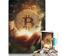 Bitcoin Logo 1000 Piece Jigsaw Puzzles for Adults Gifts,Decompressing Intellectual Educational Toy Birthday Present,Gifts,Wall Art 50x75cm