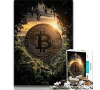 Bitcoin Logo 1000 Pieces Jigsaw Puzzle for Adults& Teens,Challenging Game And Family Play for Is Ideal As A Gift for The Whole Family (38x26cm)