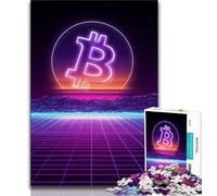 Bitcoin Logo Jigsaw Puzzles for Adults 1000 Jigsaws,Challenging To Complete But Fun And Humorous Unique Home Decor And Gifts (38x26cm)