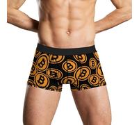 Bitcoin Logo Men's Boxer Briefs Soft Underwear Stretch Waistband Trunks Panty