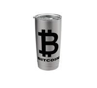 Bitcoin Logo Minimalistic Crypto Cryptocurrency Stainless Steel Insulated Tumbler