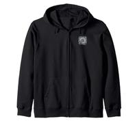 Bitcoin Logo Symbol Large Black White Zip Hoodie