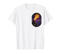 Bitcoin Orange HODL THE LINE! Crypto Warrior Anime Poster Value Graphic T-Shirt, Men, White, M