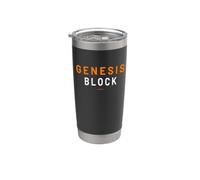 Bitcoin Origin Typography Minimalist Design Stainless Steel Insulated Tumbler