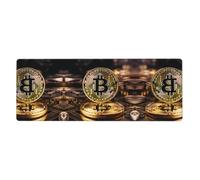 Bitcoin Picture Extra Large Mouse Pad 12x31.5in for Office, Gaming, and Learning - Durable, Comfortable, and Environmentally Friendly