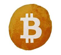 Bitcoin Pillows - Embroidered Round Stuffed Plush BTC Crypto Cushion - Soft Bitcoin Decor for Traders & Crypto Fans