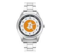 Bitcoin Quartz Watch Alloy Watch Dress Decorative for Business Men Women with Design Pattern Print