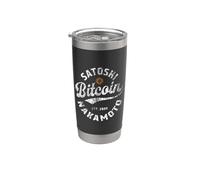 Bitcoin Satoshi Nakamoto Est 2009 Crypto Blockchain Wallet Stainless Steel Insulated Tumbler
