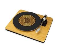 Bitcoin Slip Mat DJ Turntable Mat Cryptocurrency Vinyl Record Player Slipmat Digital Currency DJ Gift Crypto Lover Accessory (7")