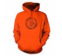 Bitcoin Splatter Hoodie - Orange Crush XX Large (52" Chest)