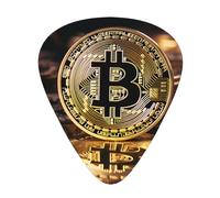 bitcoin Stylish and durable guitar picks, three types of thin, medium and heavy guitar picks (12 pieces), suitable for guitar, bass, electric guitar, ukulele,