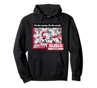 Bitcoin Sushi Nakamoto Fix The Money (Funny BTC Statement) Pullover Hoodie
