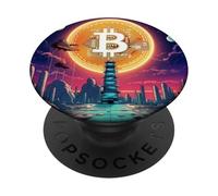Bitcoin Temple Science Fiction PopSockets Adhesive PopGrip