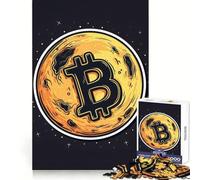 Bitcoin to The Moon 1000 Piece Jigsaw Puzzle for Teenagers Logic Ability Mind Calming Fun Secure Join Great Gift (50x75cm)