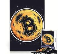 Bitcoin to The Moon 1000 Piece Jigsaws for Adults Puzzle Memory Power Serene Activity Seamless Fit Holiday Present (38x26cm)