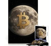 Bitcoin to The Moon! Jigsaw 1000 Pieces for Adults Focus Ability Time Well Spent Interlock Well Xmas Surprise (38x26cm)