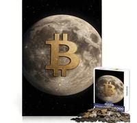 Bitcoin to The Moon! Jigsaw Puzzles for Adults1000 Pieces Brain Stimulation Mind Calming Fun Premium Cut Lovely Gift (50x75cm)