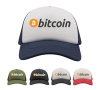Bitcoin Trucker Cap - Blue/White - Adult - Bitcoin Hat - BTC Crypto Currency Coin Logo Hat For Men Women - Bitcoin Cryptocurrency Trader Investor Gift Idea - Bitcoin Hats For Men - Millionaire Cap