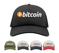 Bitcoin Trucker Cap - Full Black - Adult - Bitcoin Hat - BTC Crypto Currency Coin Logo Hat For Men Women - Bitcoin Cryptocurrency Trader Investor Gift Idea - Bitcoin Hats For Men - Millionaire Cap