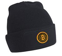 Bitcoin (yellow) Beanie Hat - Black Beanie