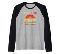 Bitcoins Equality Value 1BTC = 1BTC Money Freedom Bitcoin Raglan Baseball Tee
