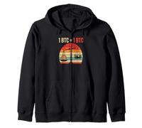 Bitcoins equality value 1BTC = 1BTC money freedom bitcoin Zip Hoodie