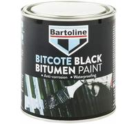 Bitcote Black Bitumen Paint 1L - Waterproof, Anti-Rust, Flexible Coating for Steel, Iron, Timber, Concrete & More. Ideal for Fences, Barns, Chassis. 1L covers approx. 9-13m²