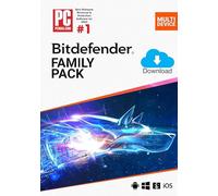 Bitdefender Total Security 2024 Family Pack | 15 Devices | Windows, macOS, Android and iOS | Activation Code by Email (15 Devices 2 Years)