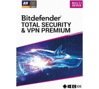 Bitdefender Total Security + Premium VPN (PC, Android, Mac, iOS) (3 Devices, 1 Year) - Bitdefender Key - GLOBAL