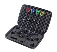 Bite Alarms Carp Fishing 4PCS 12.99 Inch LED Fishing Bite Alarm with a Carry Box Red Yellow Blue Green Fishing Swingers Bite Indicators Fishing Tackle for Fishing for Fishing Accessories Bite Alarms
