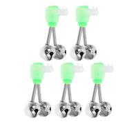 bite alarms for fishing poles,10Pcs Fish Rod Bells, Night Fishing Rod Bite Bait Clip Alarm Double Bells (Green) (Light Green)