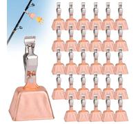 bite alarms for fishing poles，30pcs Fishing Bells for Rods,Sensitive Fishing Accessories for Poles,Fishing Rod Bells Alert for Fish Catfishing Equipment Rings Ice Accessories