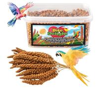Bite & Delight 1.5kg Red Millet Sprays - Natural Bird Food for Budgies, Parrots & Pet Birds - Premium Whole Millet for Year-Round Feeding