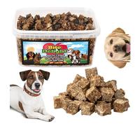 Bite & Delight Cod Meat Cubes for Dogs - 4000g High-Protein & Omega-3 Dog Treats - 98% Pure Cod - Healthy & Natural Fish Snack for All Breeds - Grain-Free & Easily Digestible