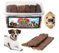 Bite & Delight Goose Meat Strips for Dogs - 2000g Natural & High-Protein Dog Treats - Grain-Free Snack with No Artificial Additives - Supports Dental Health & Chewing