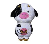 Bite Force -Durable & Strong Dog Toy Cow with Squeaker, Kevlar-Reinforced for Aggressive Chewers for Small Medium Large Dogs - Green.