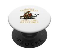 Bite into Holiday Cheer Jaws First Vintage Novelty Gift. PopSockets Adhesive PopGrip