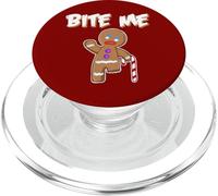 Bite Me angry gingerbread man Bite Me PopSockets PopGrip for MagSafe