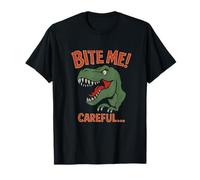 Bite Me! Dinosaur T-Rex Comic Graphic Design T-Shirt