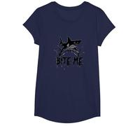 Bite Me: Fierce Shark Attack for Ocean Enthusiasts T-Shirt, Girls, Navy, Small