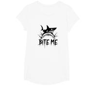 Bite Me: Fierce Shark Attack for Ocean Enthusiasts T-Shirt, Girls, White, Large