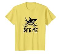 Bite Me: Fierce Shark Attack for Ocean Enthusiasts T-Shirt, Kids, Lemon, 8 Years