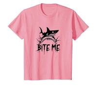 Bite Me: Fierce Shark Attack for Ocean Enthusiasts T-Shirt, Kids, Pink, 3 Years
