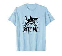 Bite Me: Fierce Shark Attack for Ocean Enthusiasts T-Shirt, Men, Baby Blue, XXL