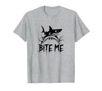 Bite Me: Fierce Shark Attack for Ocean Enthusiasts T-Shirt, Men, Heather Grey, XXL