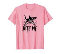 Bite Me: Fierce Shark Attack for Ocean Enthusiasts T-Shirt, Men, Pink, M